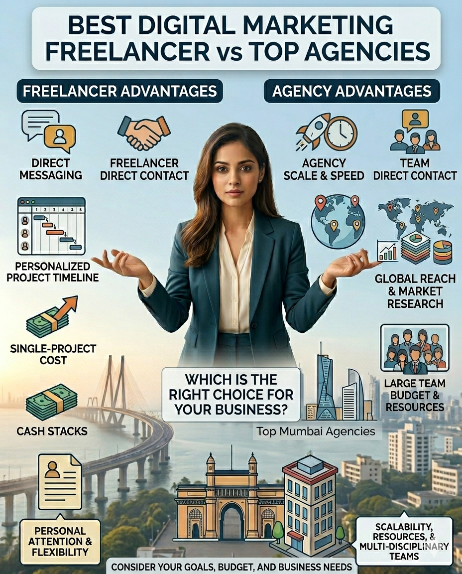 Best Digital Marketing Freelancer vs Top Agencies in Mumbai